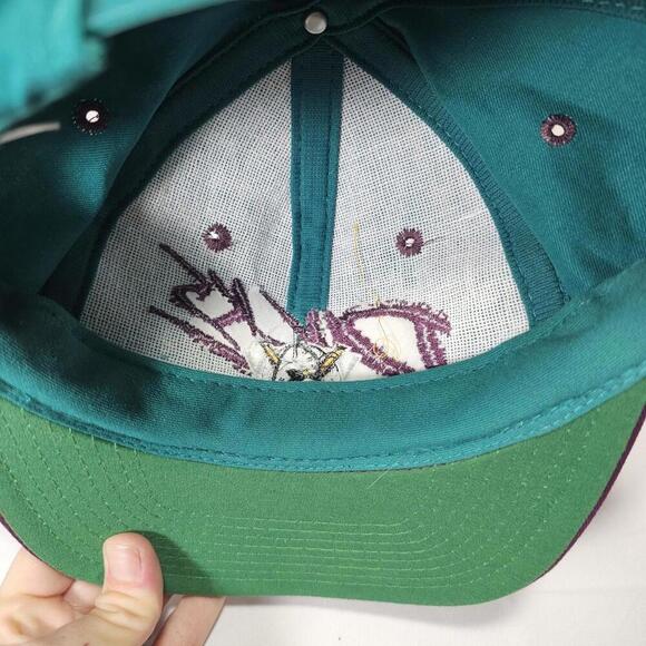 90s Mighty Ducks Anaheim Snapback Baseball Hat Cap NHL Hockey Vintage Retro - Picture 6 of 9
